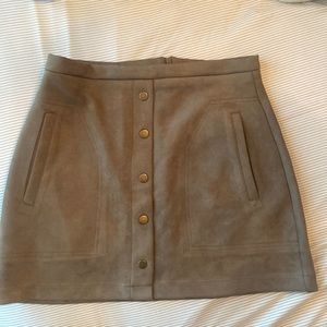 Pink Lily Get You Out Of My Heart Skirt Olive Size: Medium